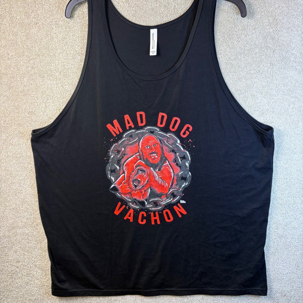 Mad Dog Vachon Tank Top T Shirt Men 2XL Black Wrestling WWE AWA Bella+Canvas‎